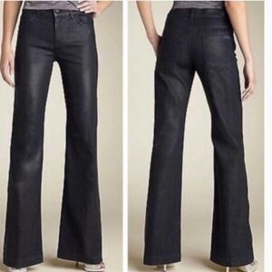 7 for all mankind black ginger flare leg jeans size 27